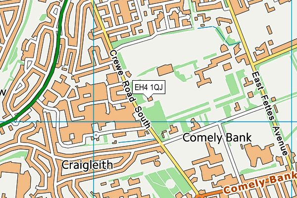 EH4 1QJ map - OS VectorMap District (Ordnance Survey) EH4 1QJ map - OS VectorMap District (Ordnance Survey)