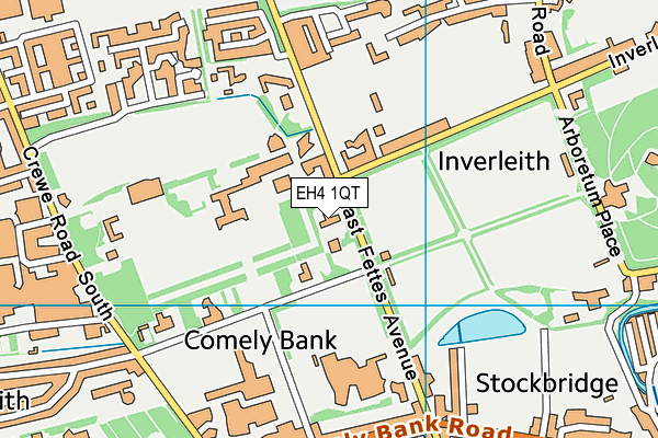 EH4 1QT map - OS VectorMap District (Ordnance Survey)