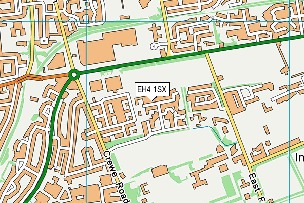 EH4 1SX map - OS VectorMap District (Ordnance Survey) EH4 1SX map - OS VectorMap District (Ordnance Survey)