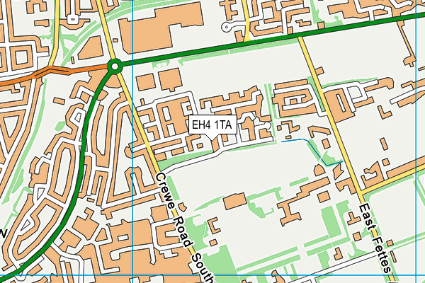 EH4 1TA map - OS VectorMap District (Ordnance Survey) EH4 1TA map - OS VectorMap District (Ordnance Survey)