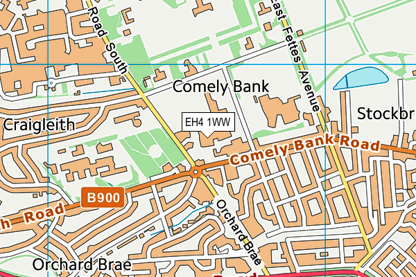 EH4 1WW map - OS VectorMap District (Ordnance Survey) EH4 1WW map - OS VectorMap District (Ordnance Survey)