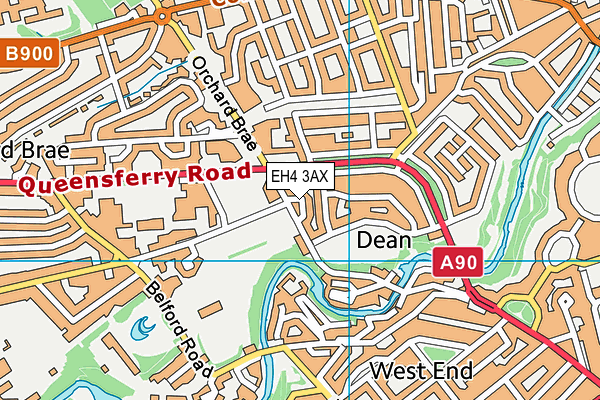 EH4 3AX map - OS VectorMap District (Ordnance Survey) EH4 3AX map - OS VectorMap District (Ordnance Survey)