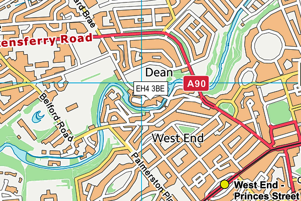 EH4 3BE map - OS VectorMap District (Ordnance Survey) EH4 3BE map - OS VectorMap District (Ordnance Survey)