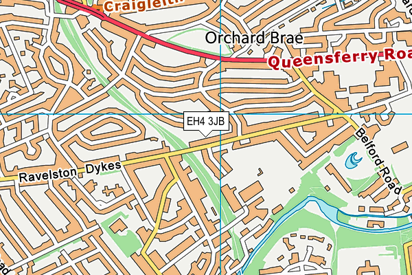 EH4 3JB map - OS VectorMap District (Ordnance Survey) EH4 3JB map - OS VectorMap District (Ordnance Survey)