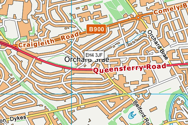 EH4 3JF map - OS VectorMap District (Ordnance Survey)