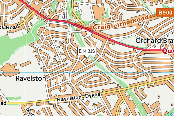 EH4 3JS map - OS VectorMap District (Ordnance Survey) EH4 3JS map - OS VectorMap District (Ordnance Survey)