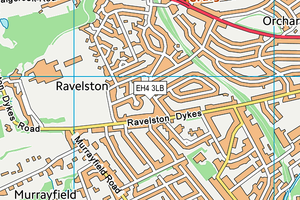 EH4 3LB map - OS VectorMap District (Ordnance Survey) EH4 3LB map - OS VectorMap District (Ordnance Survey)