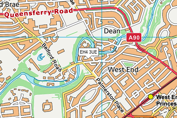 EH4 3UE map - OS VectorMap District (Ordnance Survey)