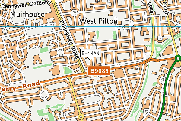 EH4 4AN map - OS VectorMap District (Ordnance Survey) EH4 4AN map - OS VectorMap District (Ordnance Survey)