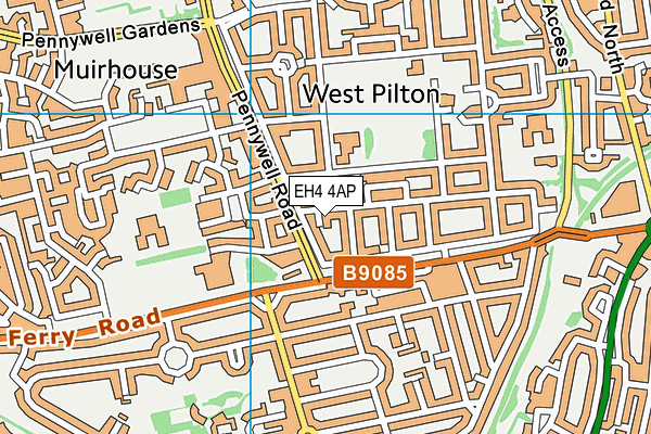 EH4 4AP map - OS VectorMap District (Ordnance Survey) EH4 4AP map - OS VectorMap District (Ordnance Survey)