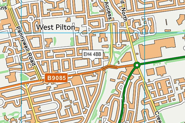 EH4 4BB map - OS VectorMap District (Ordnance Survey) EH4 4BB map - OS VectorMap District (Ordnance Survey)