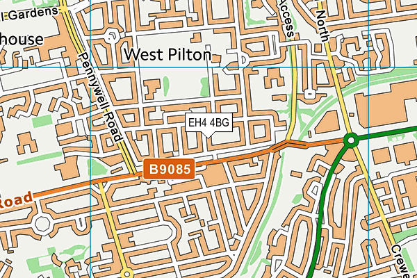 EH4 4BG map - OS VectorMap District (Ordnance Survey) EH4 4BG map - OS VectorMap District (Ordnance Survey)