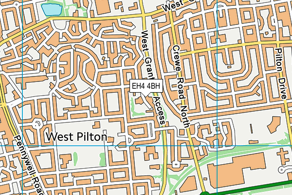 EH4 4BH map - OS VectorMap District (Ordnance Survey) EH4 4BH map - OS VectorMap District (Ordnance Survey)