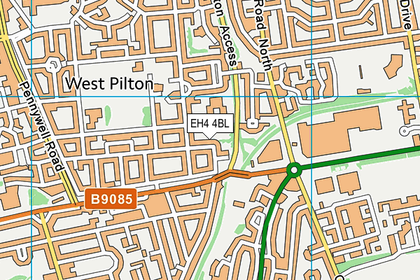 EH4 4BL map - OS VectorMap District (Ordnance Survey) EH4 4BL map - OS VectorMap District (Ordnance Survey)
