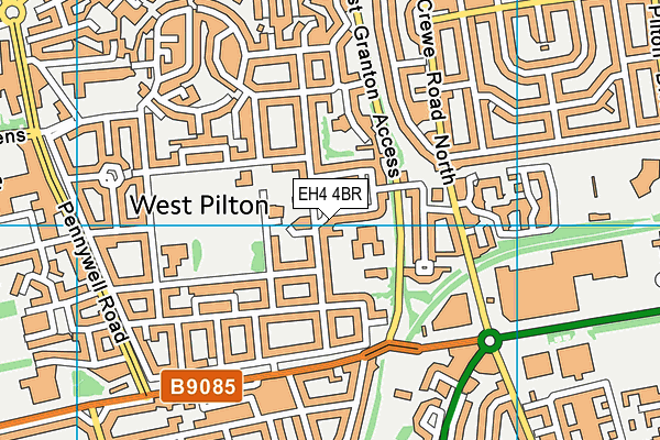 EH4 4BR map - OS VectorMap District (Ordnance Survey) EH4 4BR map - OS VectorMap District (Ordnance Survey)