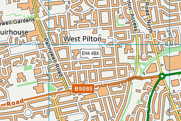 EH4 4BX map - OS VectorMap District (Ordnance Survey) EH4 4BX map - OS VectorMap District (Ordnance Survey)