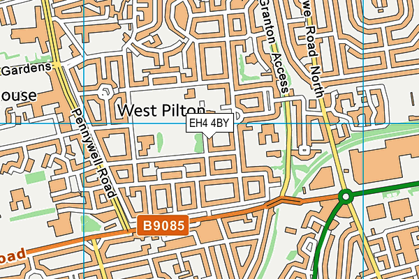 EH4 4BY map - OS VectorMap District (Ordnance Survey) EH4 4BY map - OS VectorMap District (Ordnance Survey)