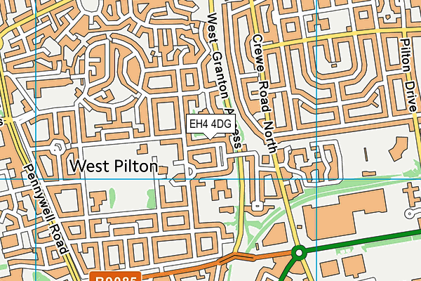 EH4 4DG map - OS VectorMap District (Ordnance Survey) EH4 4DG map - OS VectorMap District (Ordnance Survey)