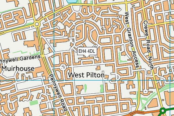 EH4 4DL map - OS VectorMap District (Ordnance Survey) EH4 4DL map - OS VectorMap District (Ordnance Survey)