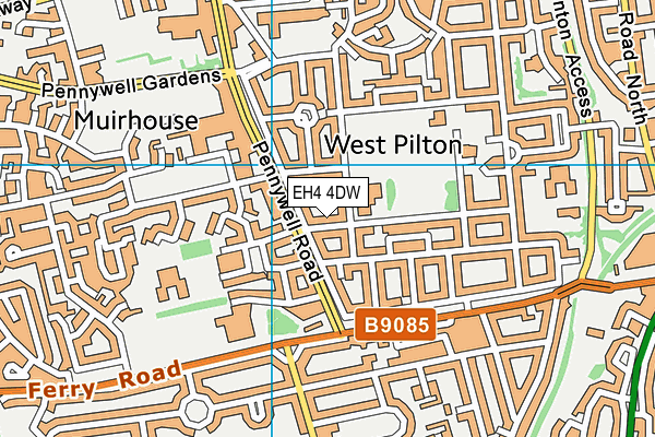 EH4 4DW map - OS VectorMap District (Ordnance Survey) EH4 4DW map - OS VectorMap District (Ordnance Survey)