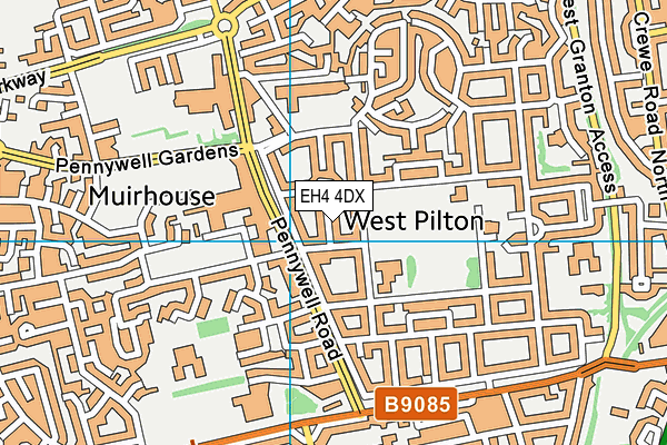 EH4 4DX map - OS VectorMap District (Ordnance Survey) EH4 4DX map - OS VectorMap District (Ordnance Survey)