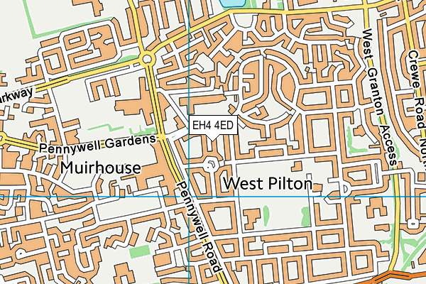EH4 4ED map - OS VectorMap District (Ordnance Survey) EH4 4ED map - OS VectorMap District (Ordnance Survey)