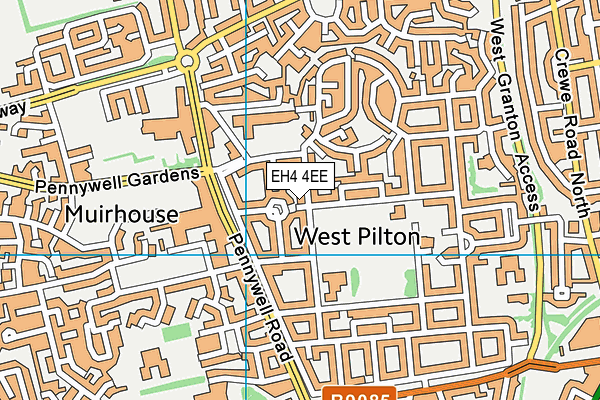 EH4 4EE map - OS VectorMap District (Ordnance Survey) EH4 4EE map - OS VectorMap District (Ordnance Survey)
