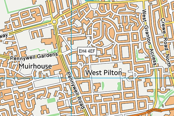 EH4 4EF map - OS VectorMap District (Ordnance Survey) EH4 4EF map - OS VectorMap District (Ordnance Survey)