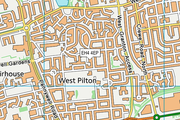 EH4 4EP map - OS VectorMap District (Ordnance Survey) EH4 4EP map - OS VectorMap District (Ordnance Survey)