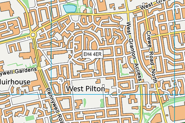 EH4 4ER map - OS VectorMap District (Ordnance Survey) EH4 4ER map - OS VectorMap District (Ordnance Survey)
