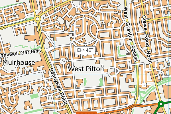 EH4 4ET map - OS VectorMap District (Ordnance Survey) EH4 4ET map - OS VectorMap District (Ordnance Survey)