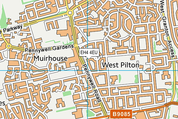 EH4 4EU map - OS VectorMap District (Ordnance Survey) EH4 4EU map - OS VectorMap District (Ordnance Survey)