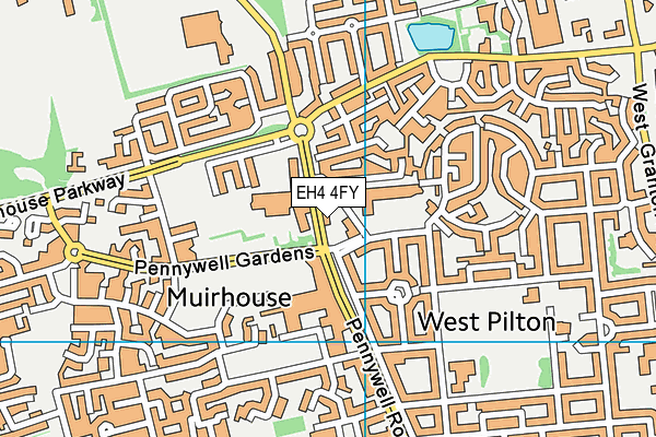 EH4 4FY map - OS VectorMap District (Ordnance Survey)