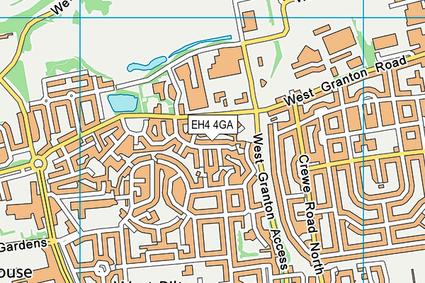 EH4 4GA map - OS VectorMap District (Ordnance Survey) EH4 4GA map - OS VectorMap District (Ordnance Survey)