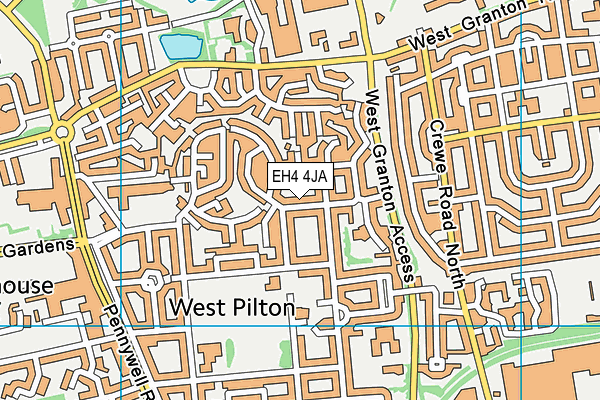 EH4 4JA map - OS VectorMap District (Ordnance Survey) EH4 4JA map - OS VectorMap District (Ordnance Survey)