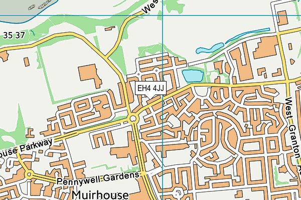 EH4 4JJ map - OS VectorMap District (Ordnance Survey) EH4 4JJ map - OS VectorMap District (Ordnance Survey)
