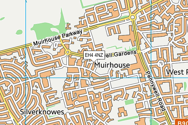 EH4 4NZ map - OS VectorMap District (Ordnance Survey) EH4 4NZ map - OS VectorMap District (Ordnance Survey)