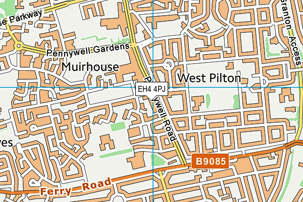 EH4 4PJ map - OS VectorMap District (Ordnance Survey) EH4 4PJ map - OS VectorMap District (Ordnance Survey)