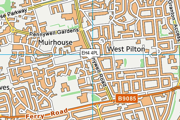 EH4 4PL map - OS VectorMap District (Ordnance Survey) EH4 4PL map - OS VectorMap District (Ordnance Survey)