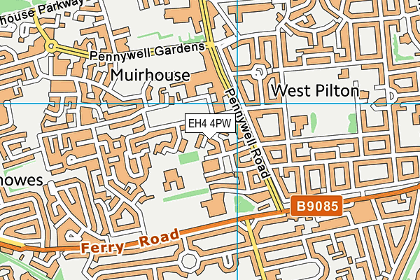 EH4 4PW map - OS VectorMap District (Ordnance Survey) EH4 4PW map - OS VectorMap District (Ordnance Survey)