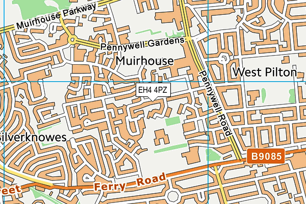 EH4 4PZ map - OS VectorMap District (Ordnance Survey) EH4 4PZ map - OS VectorMap District (Ordnance Survey)