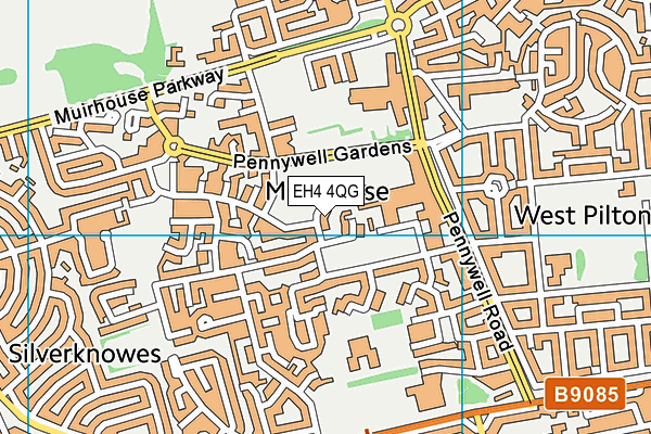 EH4 4QG map - OS VectorMap District (Ordnance Survey) EH4 4QG map - OS VectorMap District (Ordnance Survey)
