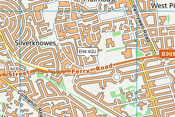 EH4 4QU map - OS VectorMap District (Ordnance Survey) EH4 4QU map - OS VectorMap District (Ordnance Survey)
