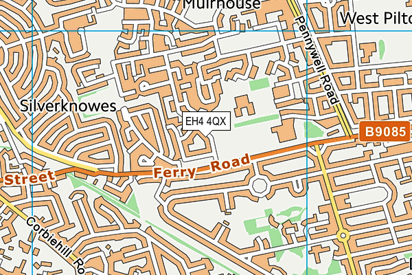 EH4 4QX map - OS VectorMap District (Ordnance Survey) EH4 4QX map - OS VectorMap District (Ordnance Survey)