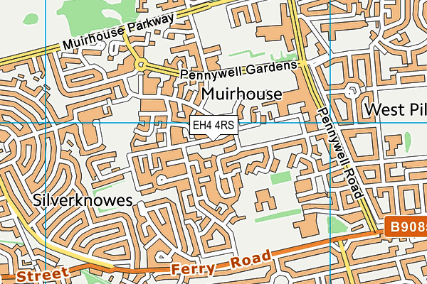 EH4 4RS map - OS VectorMap District (Ordnance Survey) EH4 4RS map - OS VectorMap District (Ordnance Survey)