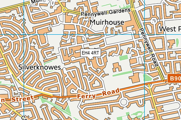 EH4 4RT map - OS VectorMap District (Ordnance Survey) EH4 4RT map - OS VectorMap District (Ordnance Survey)
