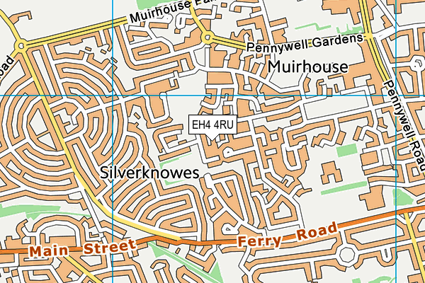 EH4 4RU map - OS VectorMap District (Ordnance Survey) EH4 4RU map - OS VectorMap District (Ordnance Survey)