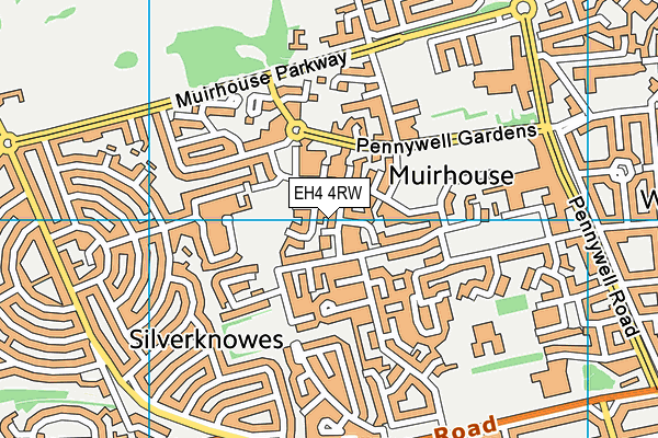 EH4 4RW map - OS VectorMap District (Ordnance Survey) EH4 4RW map - OS VectorMap District (Ordnance Survey)