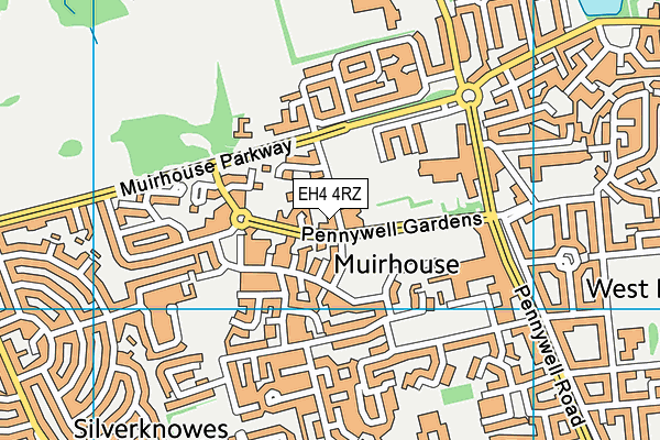 EH4 4RZ map - OS VectorMap District (Ordnance Survey) EH4 4RZ map - OS VectorMap District (Ordnance Survey)
