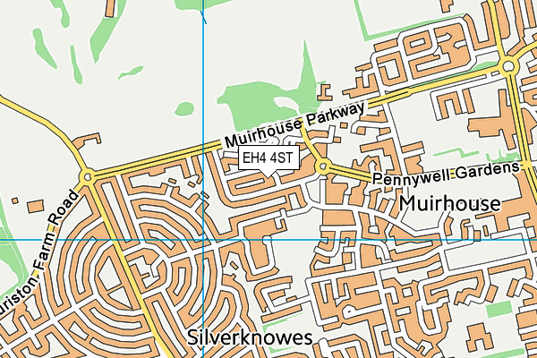 EH4 4ST map - OS VectorMap District (Ordnance Survey) EH4 4ST map - OS VectorMap District (Ordnance Survey)